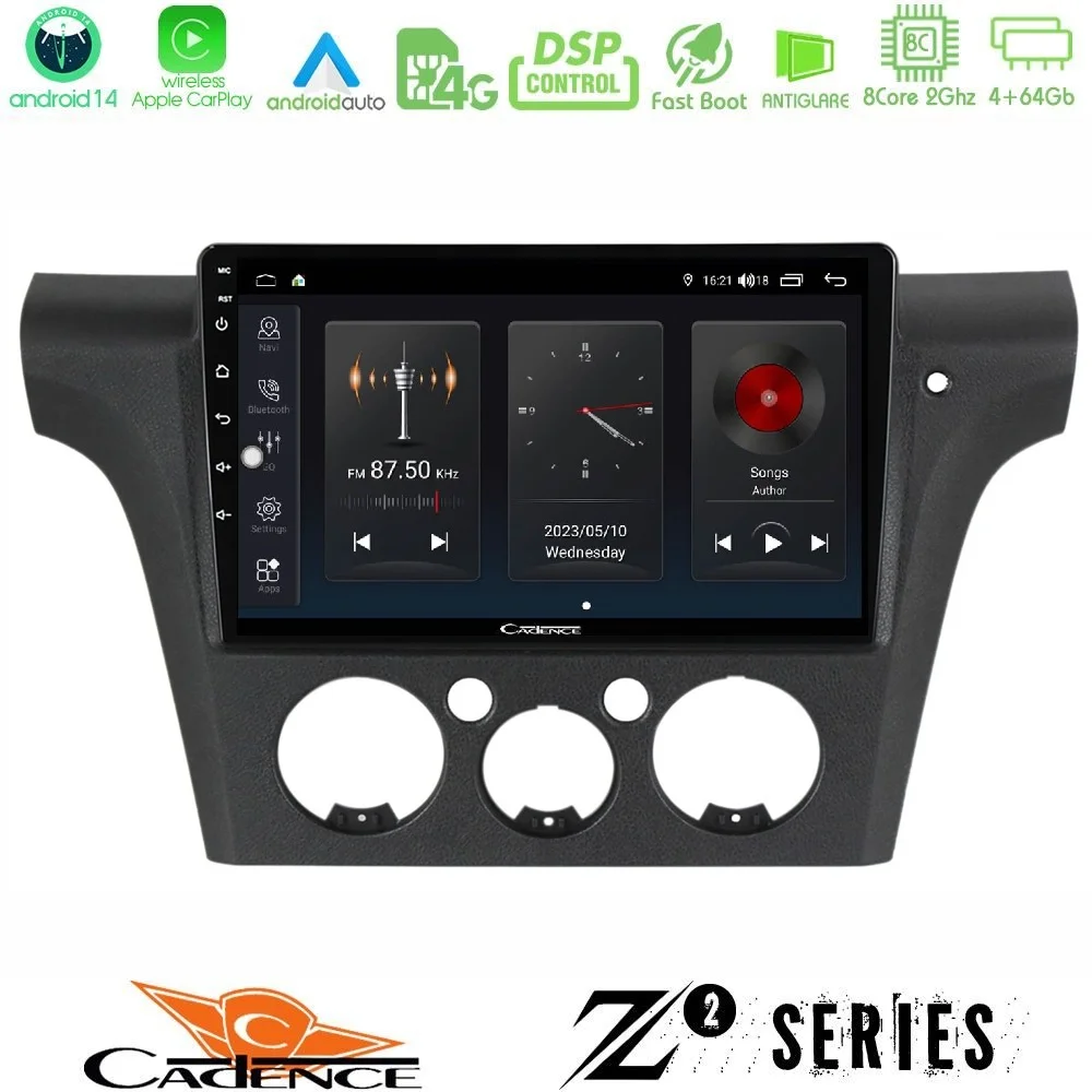 Φωτογραφία προϊόντος: Cadence Z2 Series 8Core Android14 4+64GB Mitsubishi Outlander 2002 – 2007 Navigation Multimedia Tablet 9 Με Carplay & Android Auto