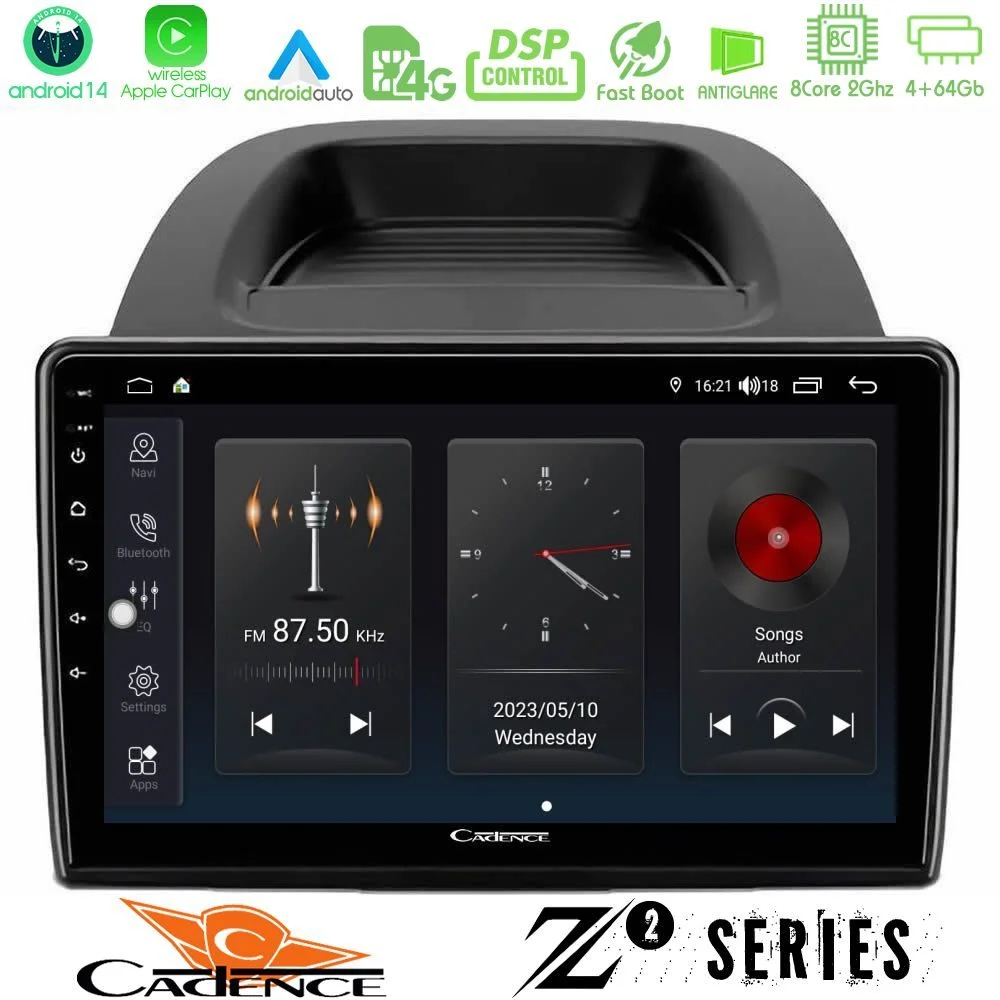 Φωτογραφία προϊόντος: Bizzar Cadence Z2 Series 8Core Android14 4+64GB Ford Ecosport 2018-2020 Navigation Multimedia Tablet 10 Με Carplay & Android Auto