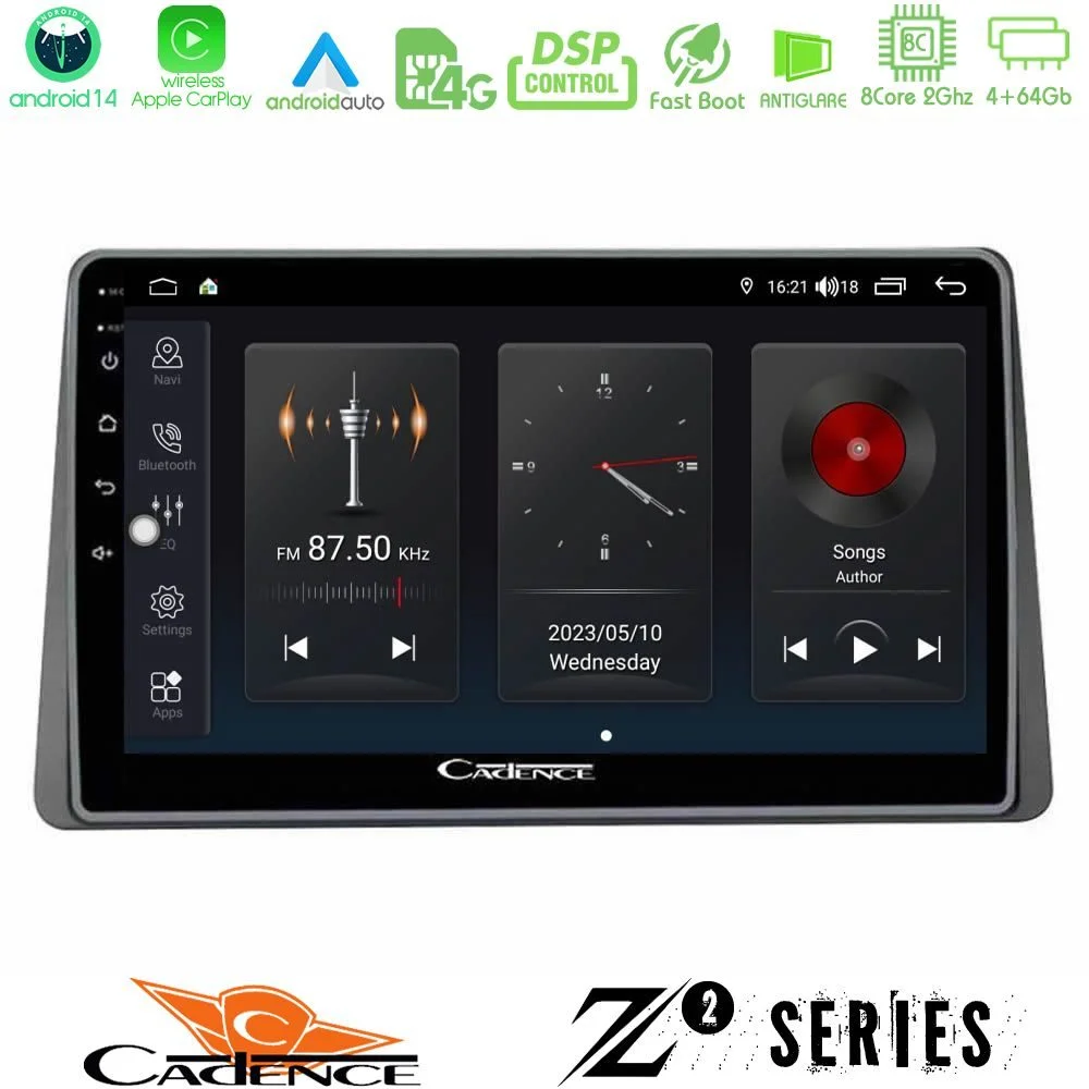 Φωτογραφία προϊόντος: Bizzar Cadence Z2 Series 8Core Android14 4+64GB Dacia Duster 2019-> Navigation Multimedia Tablet 10 Με Carplay & Android Auto
