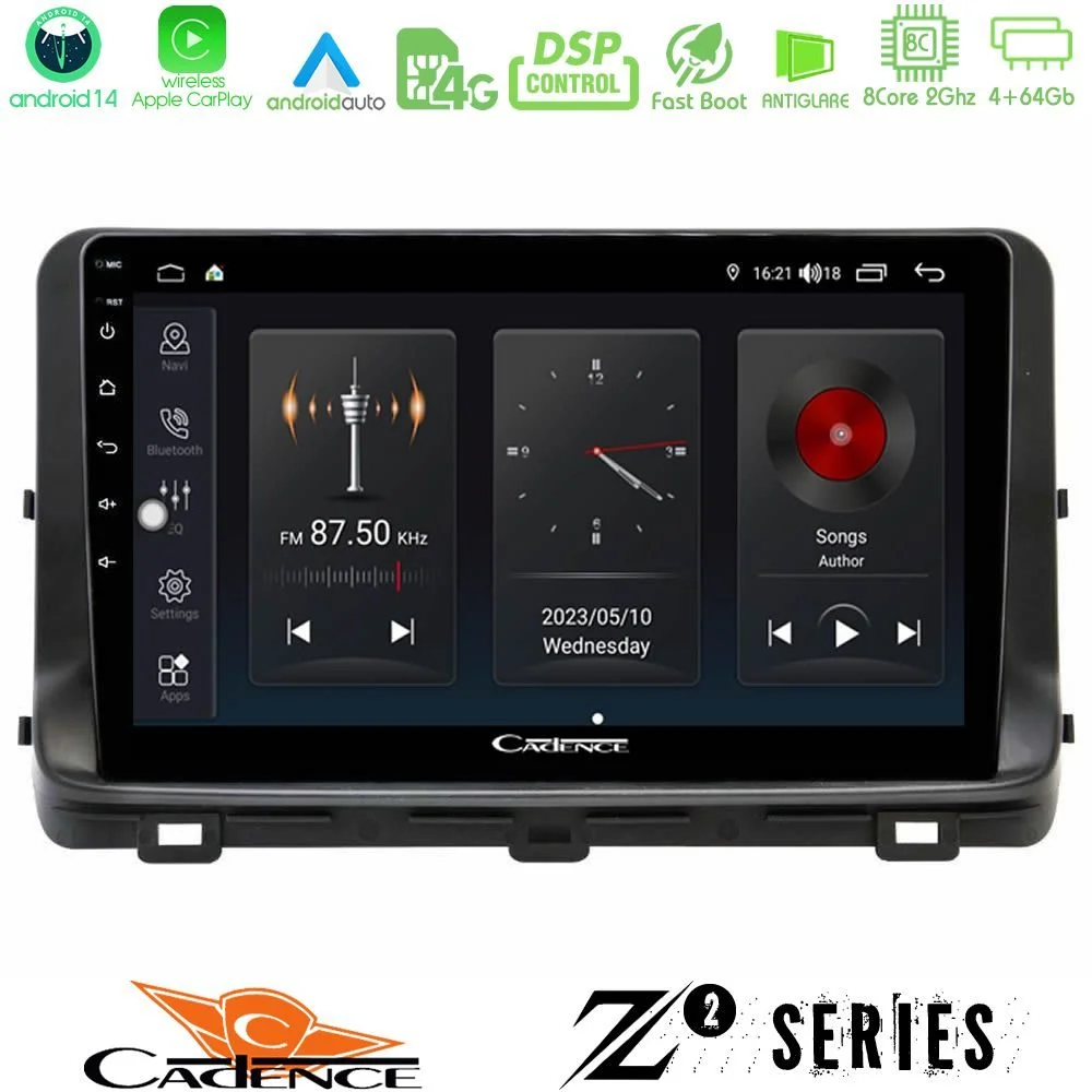 Φωτογραφία προϊόντος: Bizzar Cadence Z2 Series 8Core Android14 4+64GB Kia Ceed 2018-2023 Navigation Multimedia Tablet 10 Με Carplay & Android Auto