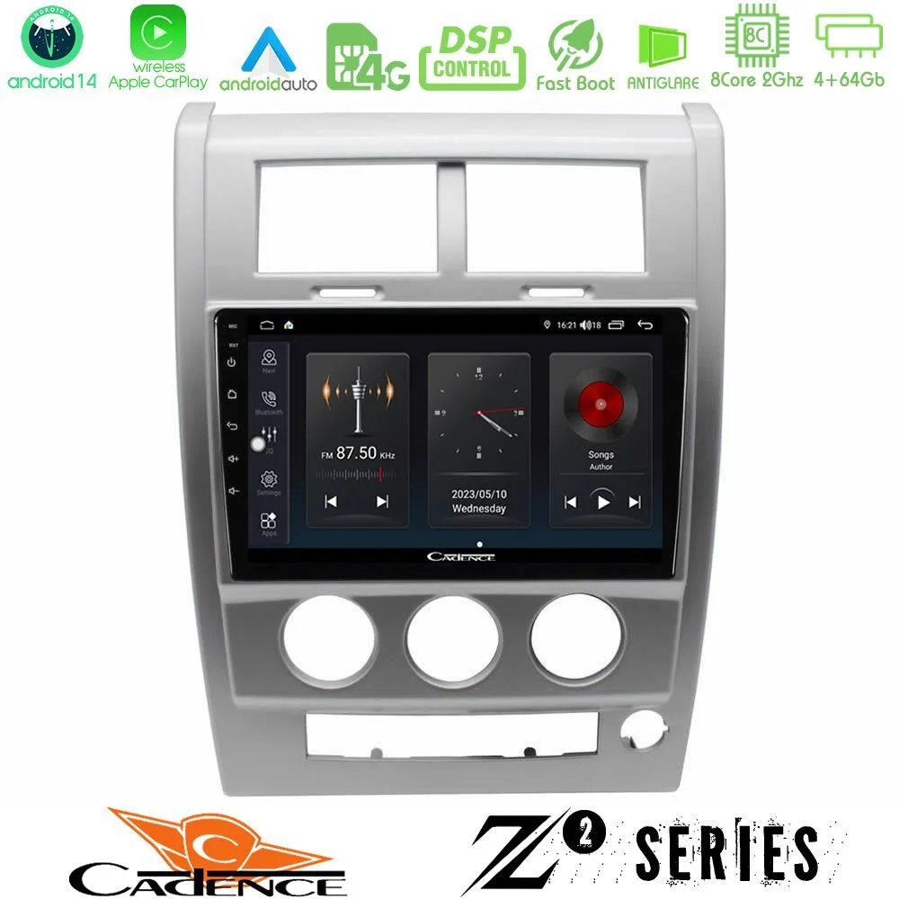 Φωτογραφία προϊόντος: Bizzar Cadence Z2 Series 8Core Android14 4+64GB Jeep Cherokee (KK) 2008-2012 Navigation Multimedia Tablet 10 Με Carplay & Android Auto