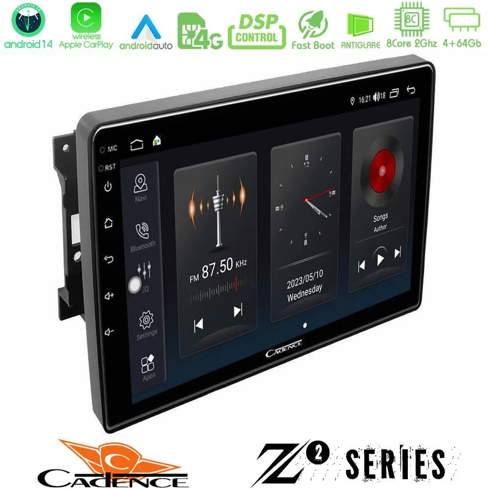 Φωτογραφία προϊόντος: Bizzar Cadence Z2 Series 8Core Android14 4+64GB Chrysler / Dodge / Jeep Navigation Multimedia Tablet 10 Με Carplay & Android Auto