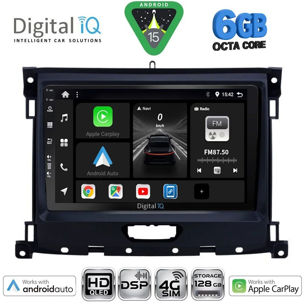 Φωτογραφία προϊόντος: DIGITAL IQ BXF 17173_CPAA (9inc) MULTIMEDIA TABLET for FORD RANGER mod. 2018-2023