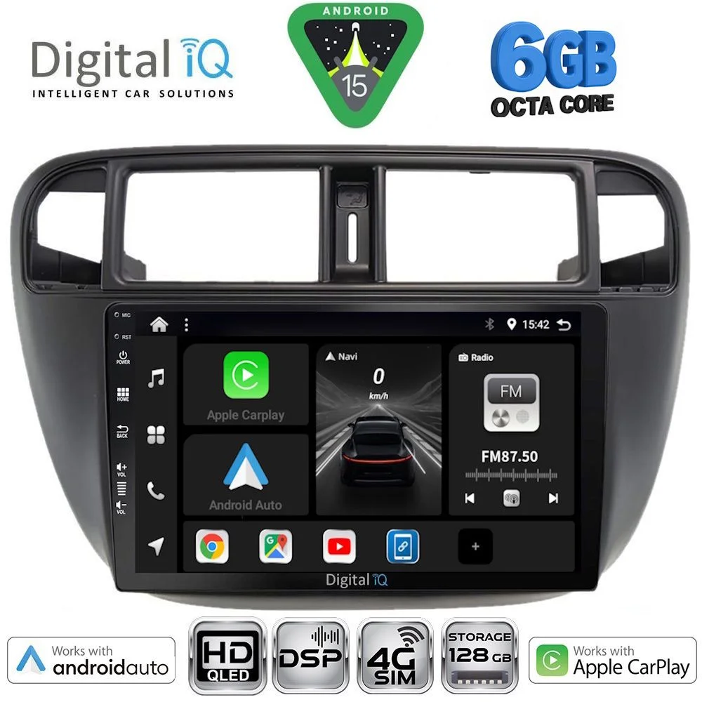 Φωτογραφία προϊόντος: DIGITAL IQ BXF 17186_CPAA A/C (9inc) MULTIMEDIA TABLET for HONDA CIVIC mod. 1995-2001
