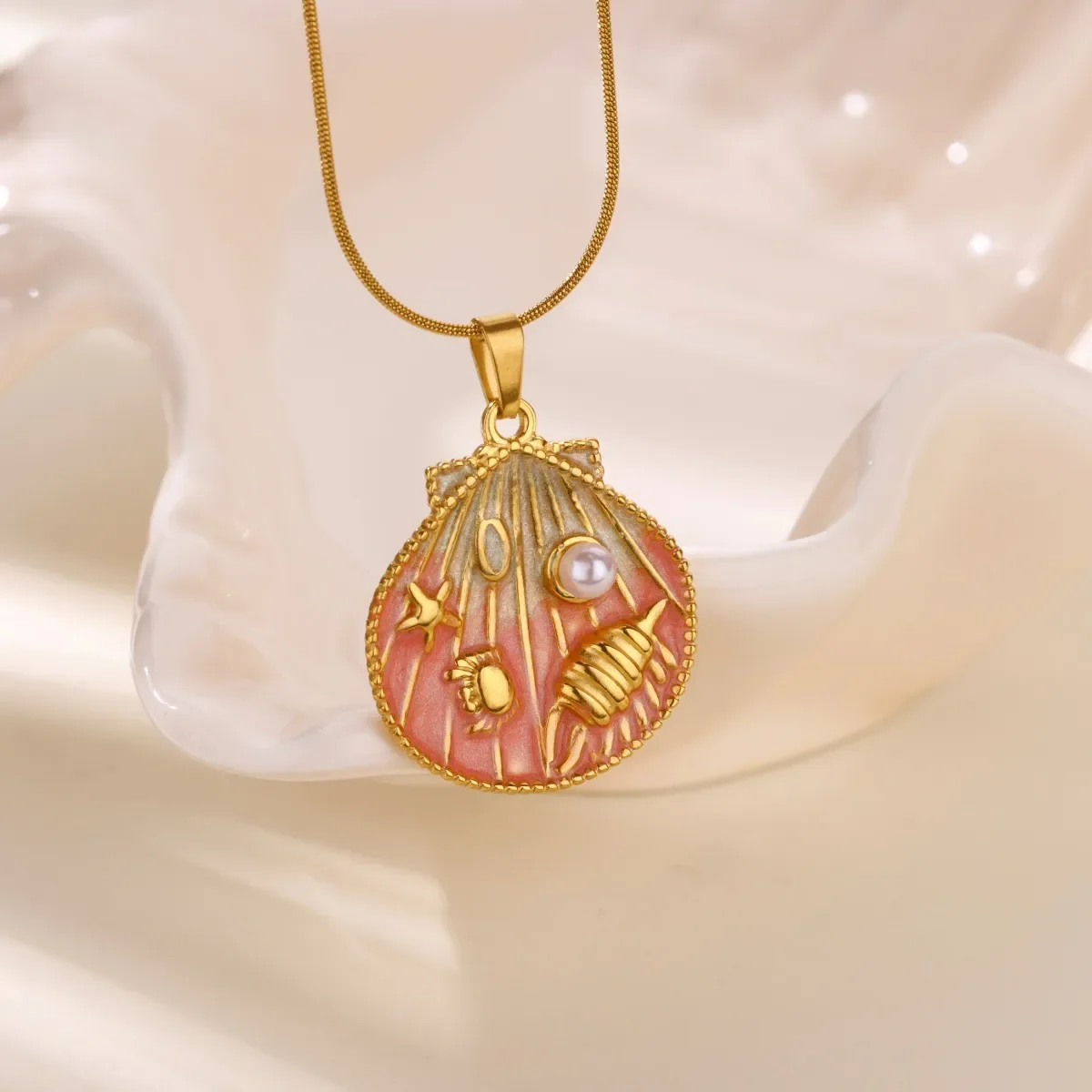 Φωτογραφία προϊόντος: Peach Jewelry Peach Jewerly Γυναικείο Μενταγιόν Κοχύλι