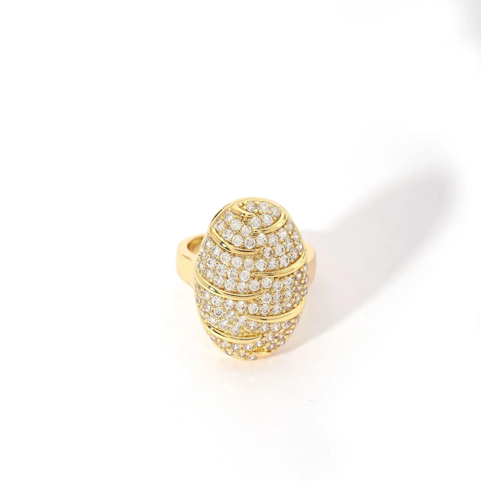 Φωτογραφία προϊόντος: Peach Jewelry Peach Jewerly Γυναικείο Δαχτυλίδι Από Ανοξείδωτο Ατσάλι Επιχρυσωμένο Με Ζιργκόν Size 9&10