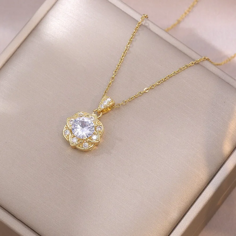 Φωτογραφία προϊόντος: Peach Jewelry Peach Jewerly Γυναικείο Μενταγιόν Από Χάλυβα Τιτανίου Με Ζιργκόν Λευκό