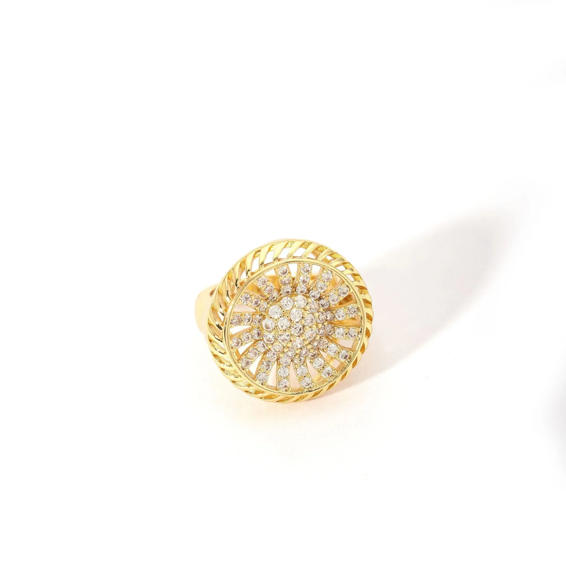 Φωτογραφία προϊόντος: Peach Jewelry Peach Jewerly Γυναικείο Δαχτυλίδι Από Ανοξείδωτο Ατσάλι Επιχρυσωμένο Με Ζιργκόν Sise 9&10