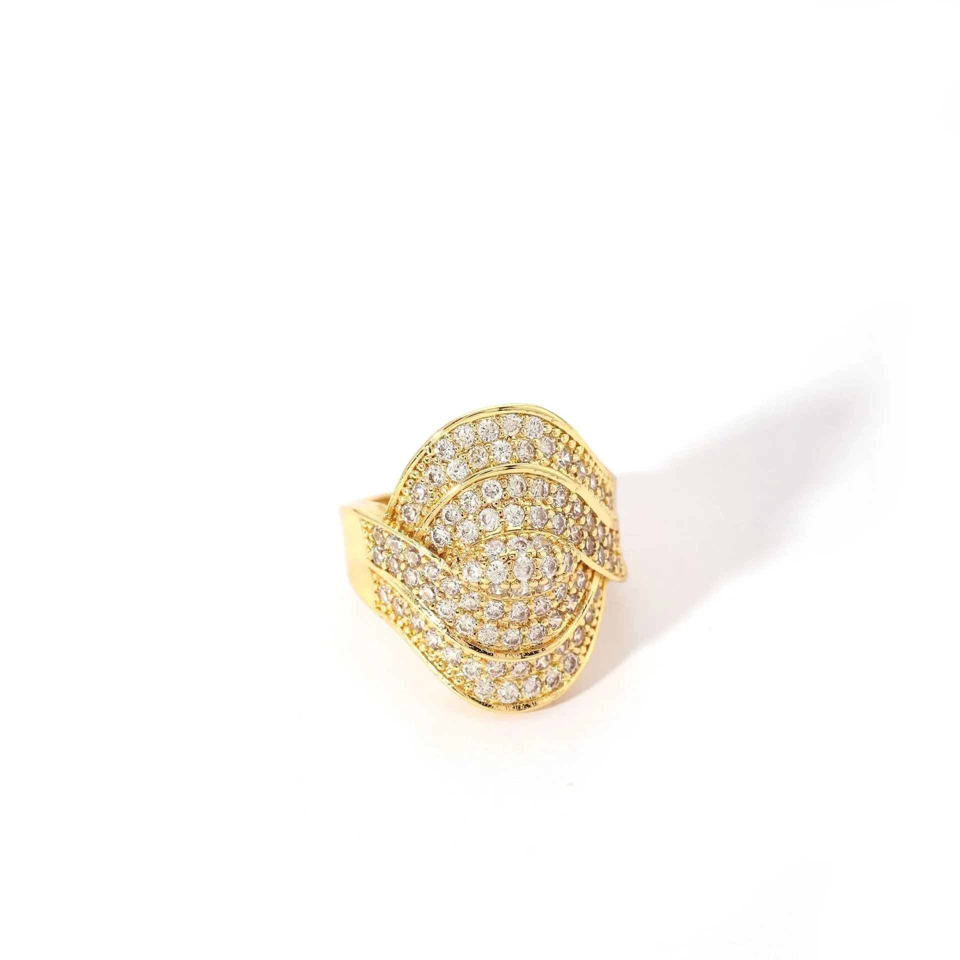 Φωτογραφία προϊόντος: Peach Jewelry Peach Jewerly Γυναικείο Δαχτυλίδι Από Ανοξείδωτο Ατσάλι Επιχρυσωμένο Με Ζιργκόν Size 7&8