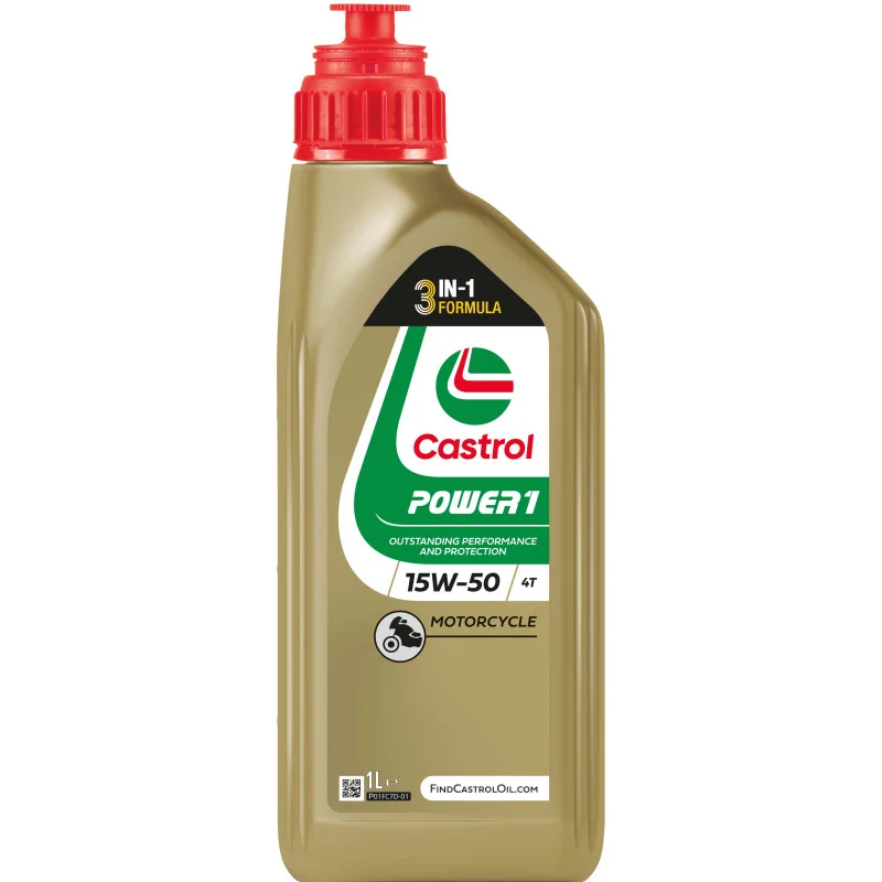 Φωτογραφία προϊόντος: ΛΑΔΙ ΜΟΤΟΣΥΚΛΕΤΑΣ CASTROL POWER 1 4T 15W50 1lt