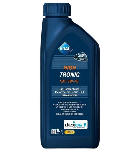 Φωτογραφία προϊόντος: ARAL ΛΑΔΙ ΚΙΝΗΤΗΡΑ HIGH TRONIC SAE 5W40 1lt