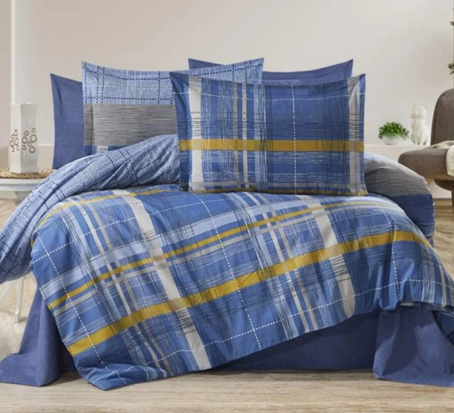 Φωτογραφία προϊόντος: MayHome Σετ Παπλωματοθήκη Polycotton Υπέρδιπλη (Π: 220cm x Μ: 240cm) - 2520936534 Γεωμετρικό
