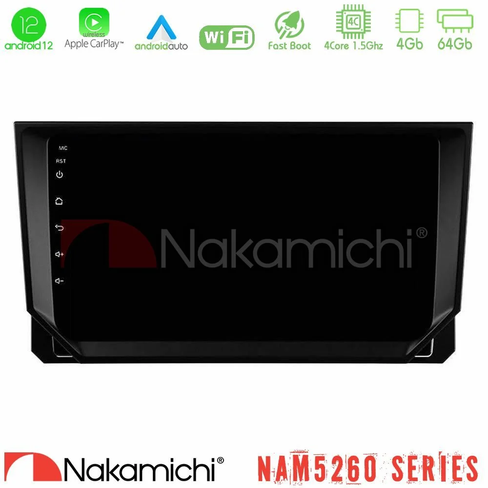 Φωτογραφία προϊόντος: Nakamichi NAM5260 Series 4Core Android12 4+64GB Seat Arona/Ibiza Navigation Multimedia Tablet 9 Με Carplay & Android Auto