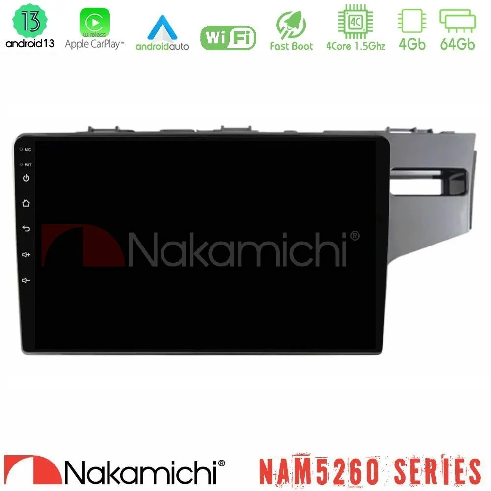 Φωτογραφία προϊόντος: Nakamichi NAM5260 Series 4Core Android13 4+64GB Honda Jazz 2013-2020 RHD Navigation Multimedia Tablet 9 Με Carplay & Android Auto