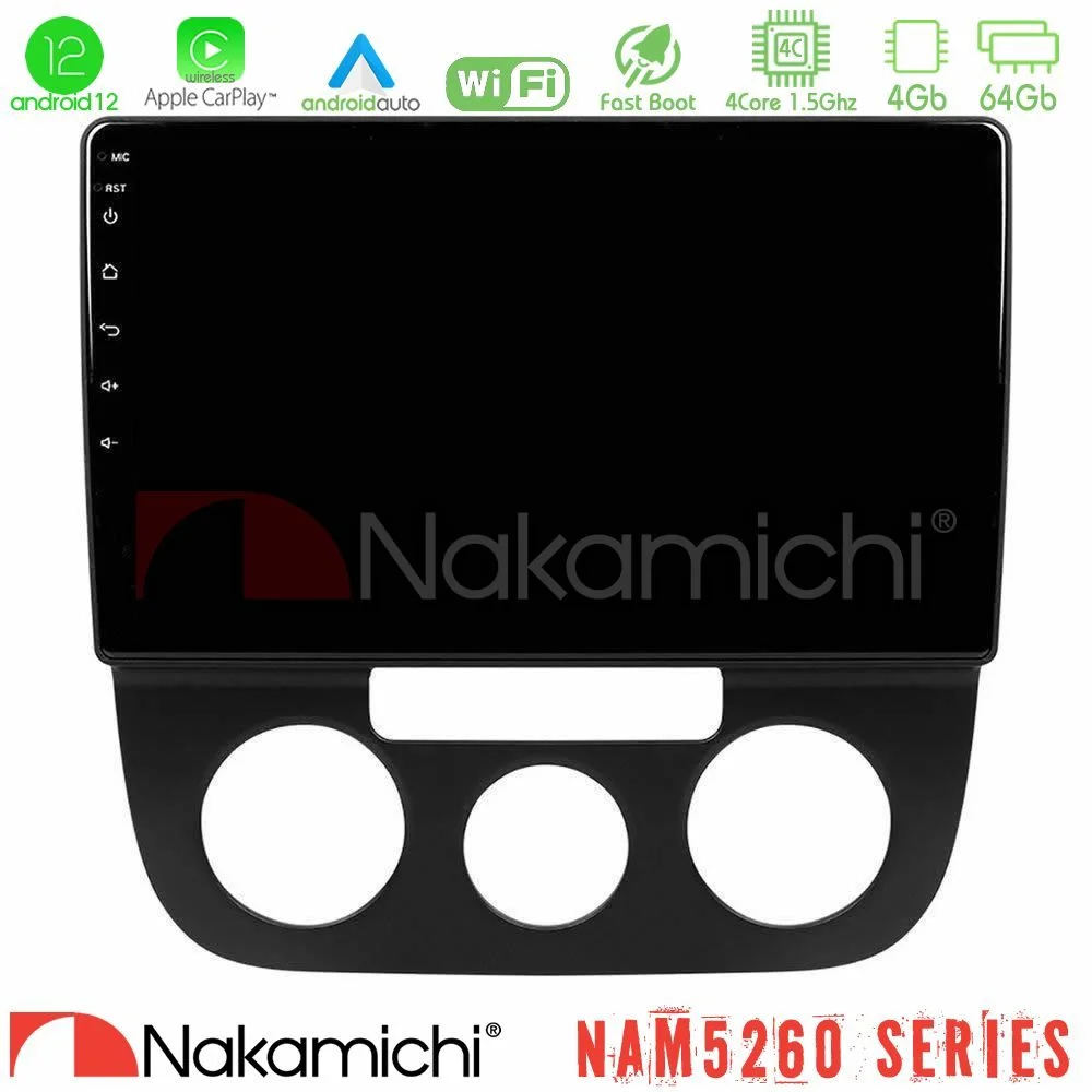 Φωτογραφία προϊόντος: Nakamichi NAM5260 Series 4Core Android12 4+64GB VW Jetta Navigation Multimedia Tablet 10 Με Carplay & Android Auto