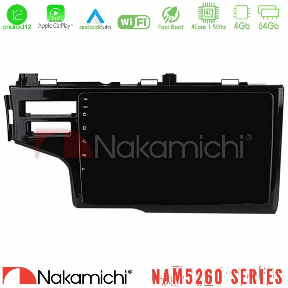 Φωτογραφία προϊόντος: Nakamichi NAM5260 Series 4Core Android12 4+64GB Honda Jazz 2013-2020 Navigation Multimedia Tablet 9 Με Carplay & Android Auto