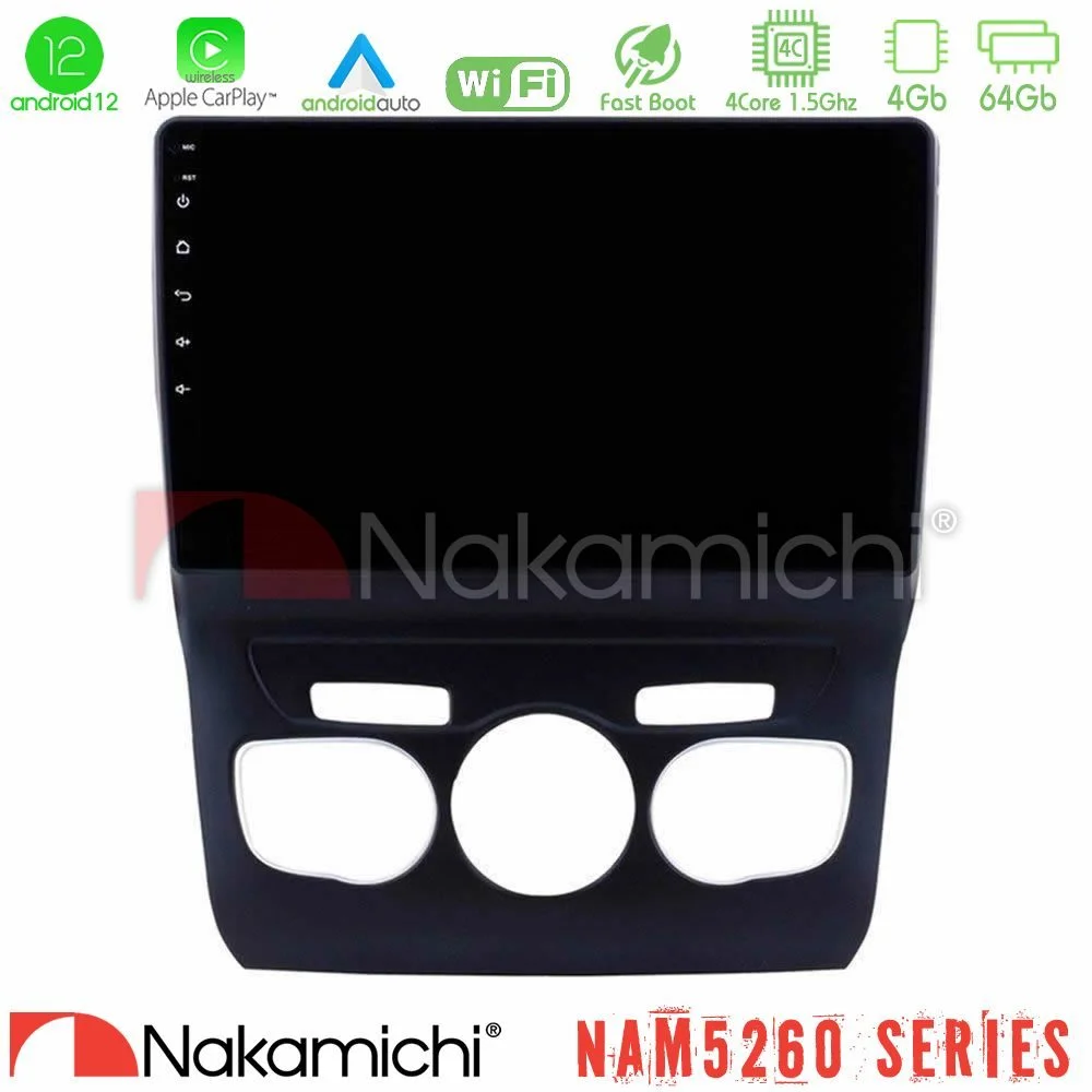 Φωτογραφία προϊόντος: Nakamichi NAM5260 Series 4Core Android12 4+64GB Citroen C4L Navigation Multimedia Tablet 10 Με Carplay & Android Auto