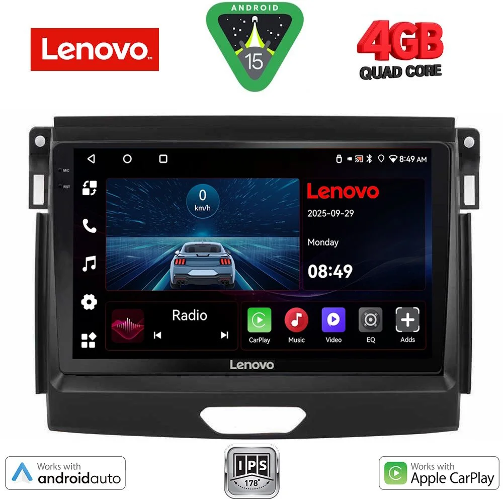 Φωτογραφία προϊόντος: LENOVO LVE 8172A_CPAA (9inc) MULTIMEDIA TABLET for FORD RANGER mod. 2015-2018