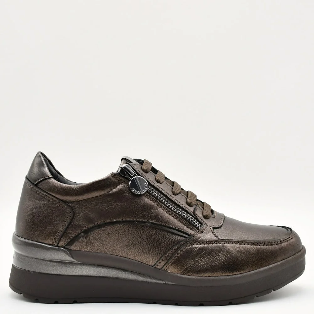 Φωτογραφία προϊόντος: Sneakers Γυναικεία Stonefly 221733 410 Cream 58 σε μπρονζέ δέρμα