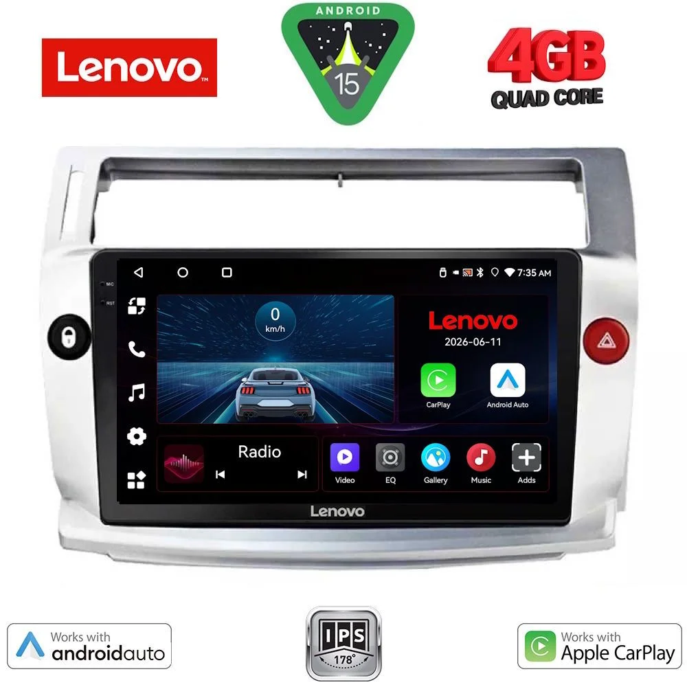 Φωτογραφία προϊόντος: LENOVO LVE 8084SL_CPAA (9inc) MULTIMEDIA TABLET for CITROEN C4 mod. 2004-2011 (SILVER)