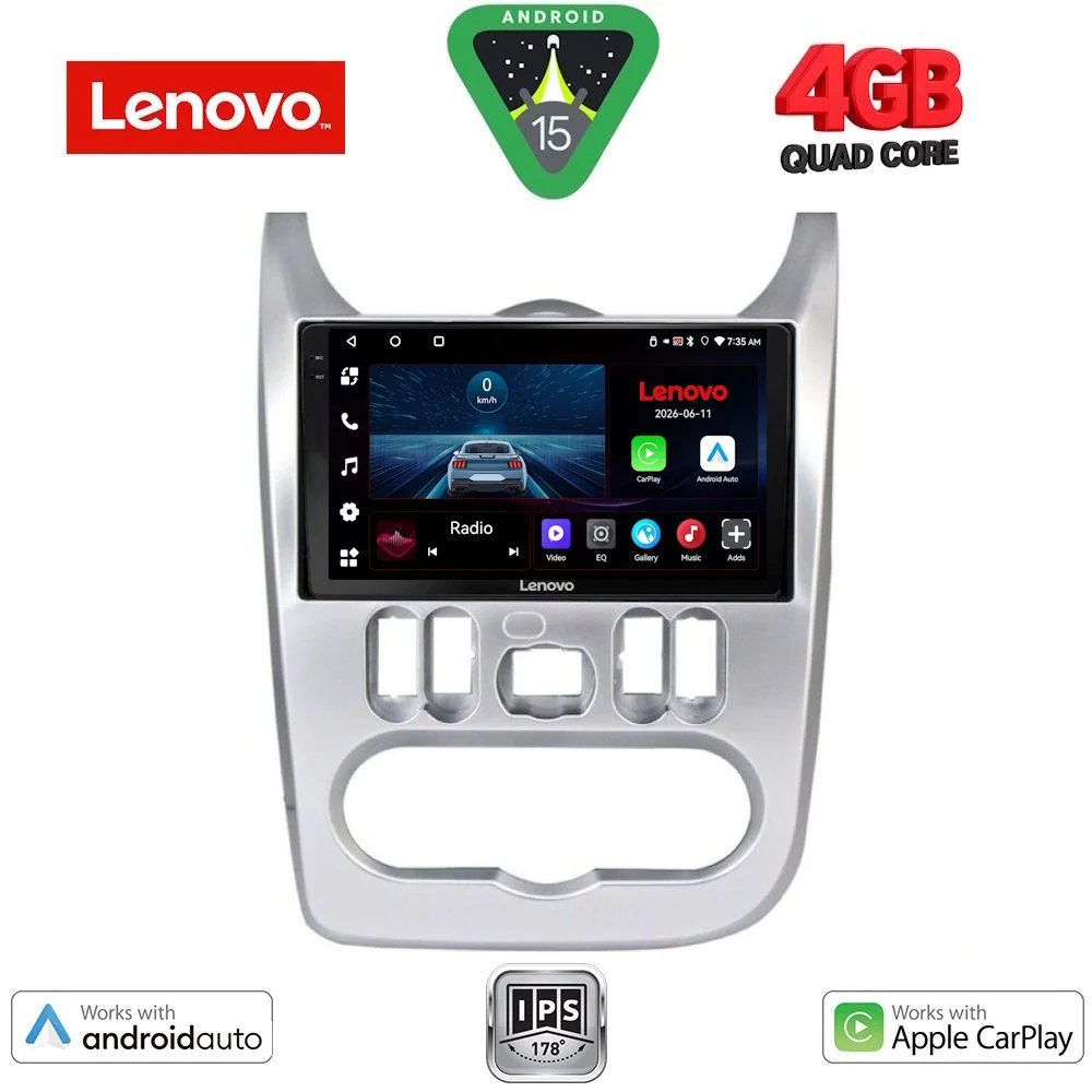 Φωτογραφία προϊόντος: LENOVO LVE 8101SL_CPAA (9inc) MULTIMEDIA TABLET for DACIA DUSTER – LOGAN – SANDERO mod. 2006-2012 (SILVER)