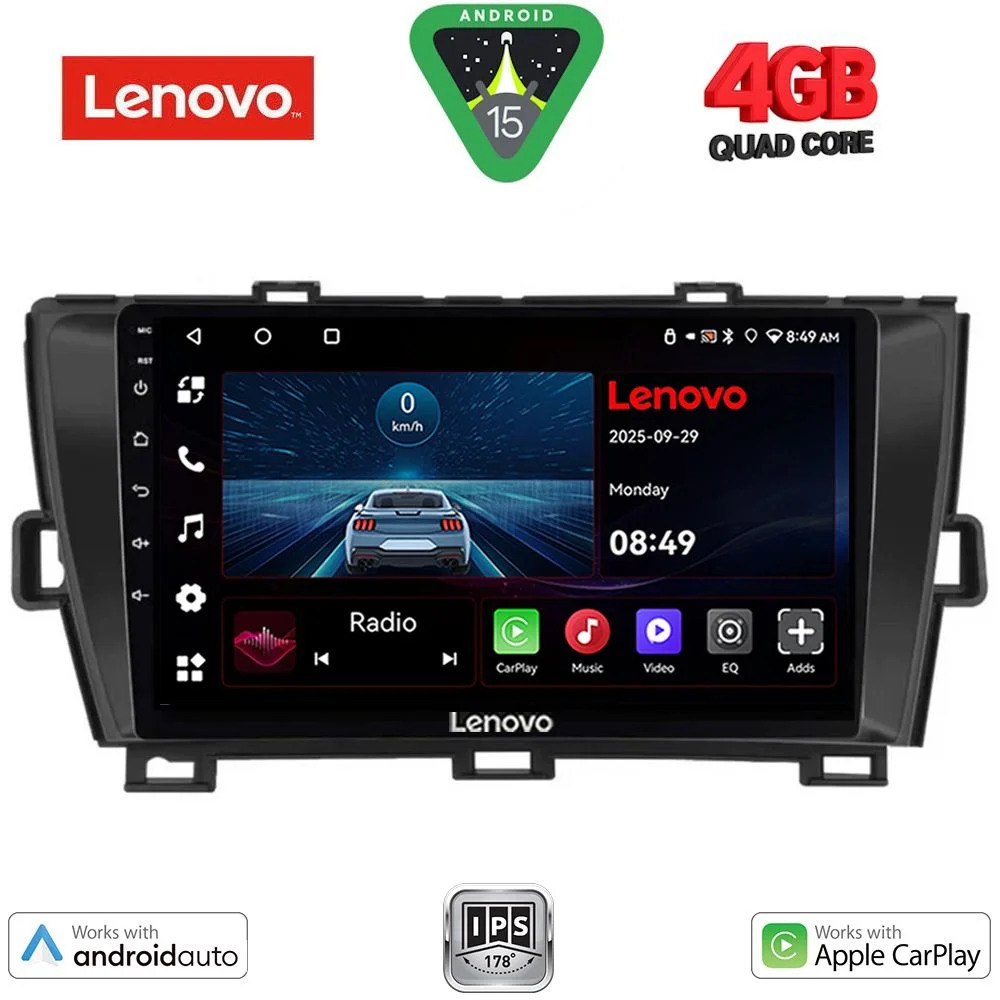 Φωτογραφία προϊόντος: LENOVO LVE 8726BL_CPAA (9inc) MULTIMEDIA TABLET for TOYOTA PRIUS mod. 2009-2015 (BLACK)