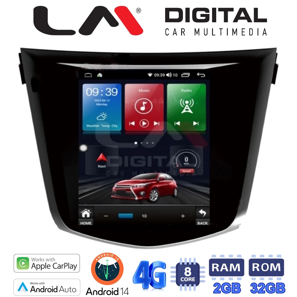Φωτογραφία προϊόντος: LM Digital - LM TR8353 GPS Οθόνη OEM Multimedia τυπου Tesla 9,7inch Nissan Qashqai J11 (CarPlay/AndroidAuto/BT/GPS/WIFI/GPRS)