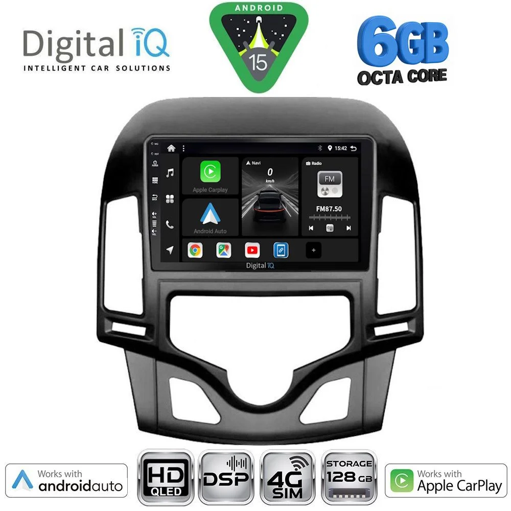Φωτογραφία προϊόντος: DIGITAL IQ BXF 17231_CPAA CLIMA (9inc) MULTIMEDIA TABLET for HYUNDAI i30 mod. 2007-2012