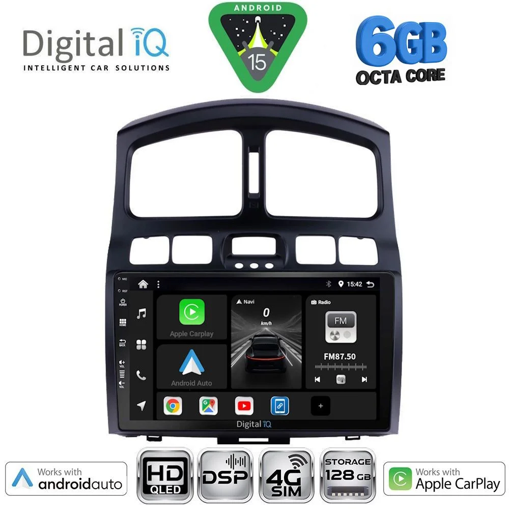 Φωτογραφία προϊόντος: DIGITAL IQ BXF 17236_CPAA (9inc) MULTIMEDIA TABLET for HYUNDAI SANTA FE mod. 2003-2006