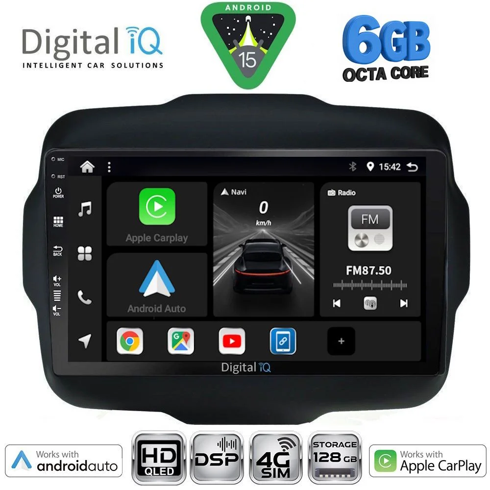 Φωτογραφία προϊόντος: DIGITAL IQ BXF 17290_CPAA (9inc) MULTIMEDIA TABLET for JEEP RENEGADE mod. 2014-2025