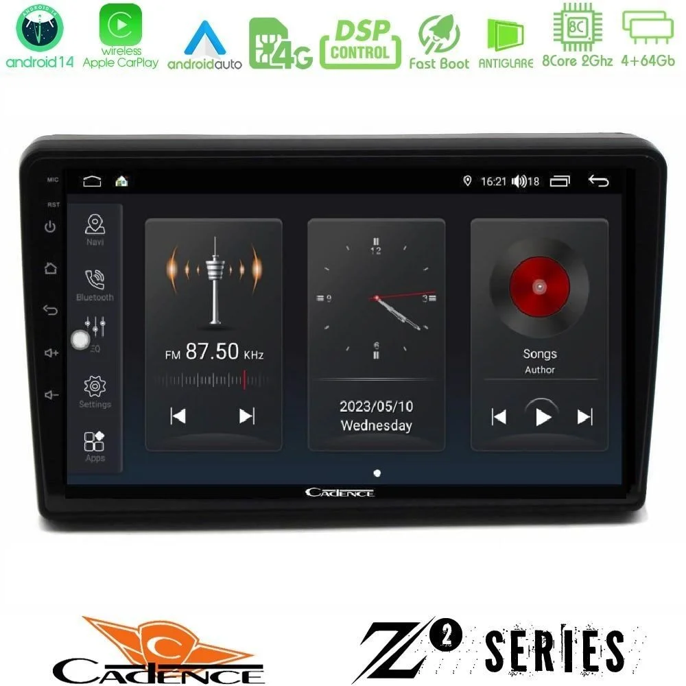 Φωτογραφία προϊόντος: Cadence Z2 Series 8Core Android14 4+64GB Citroen C5 2008-2019 Navigation Multimedia Tablet 10 Με Carplay & Android Auto