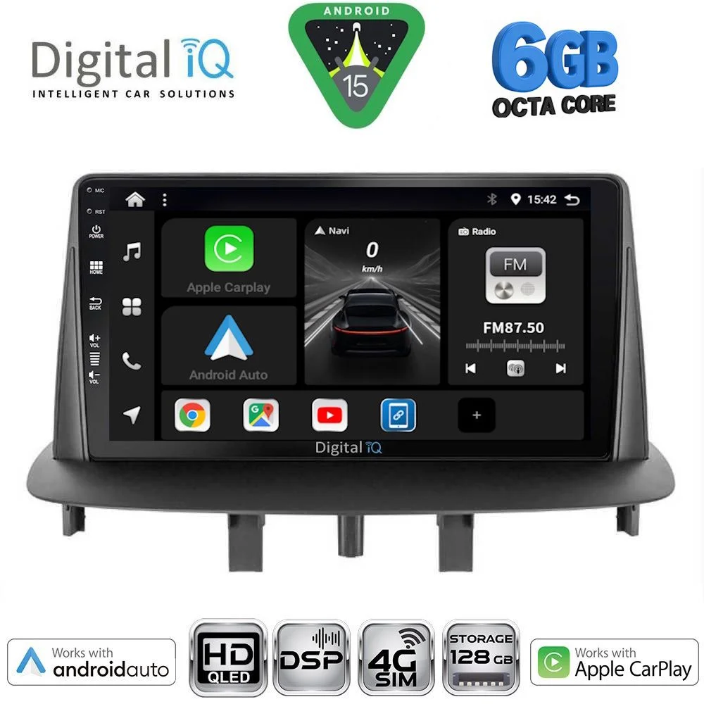 Φωτογραφία προϊόντος: DIGITAL IQ BXF 17556_CPAA (9inc) MULTIMEDIA TABLET for RENAULT MEGANE 3 mod. 2009-2016