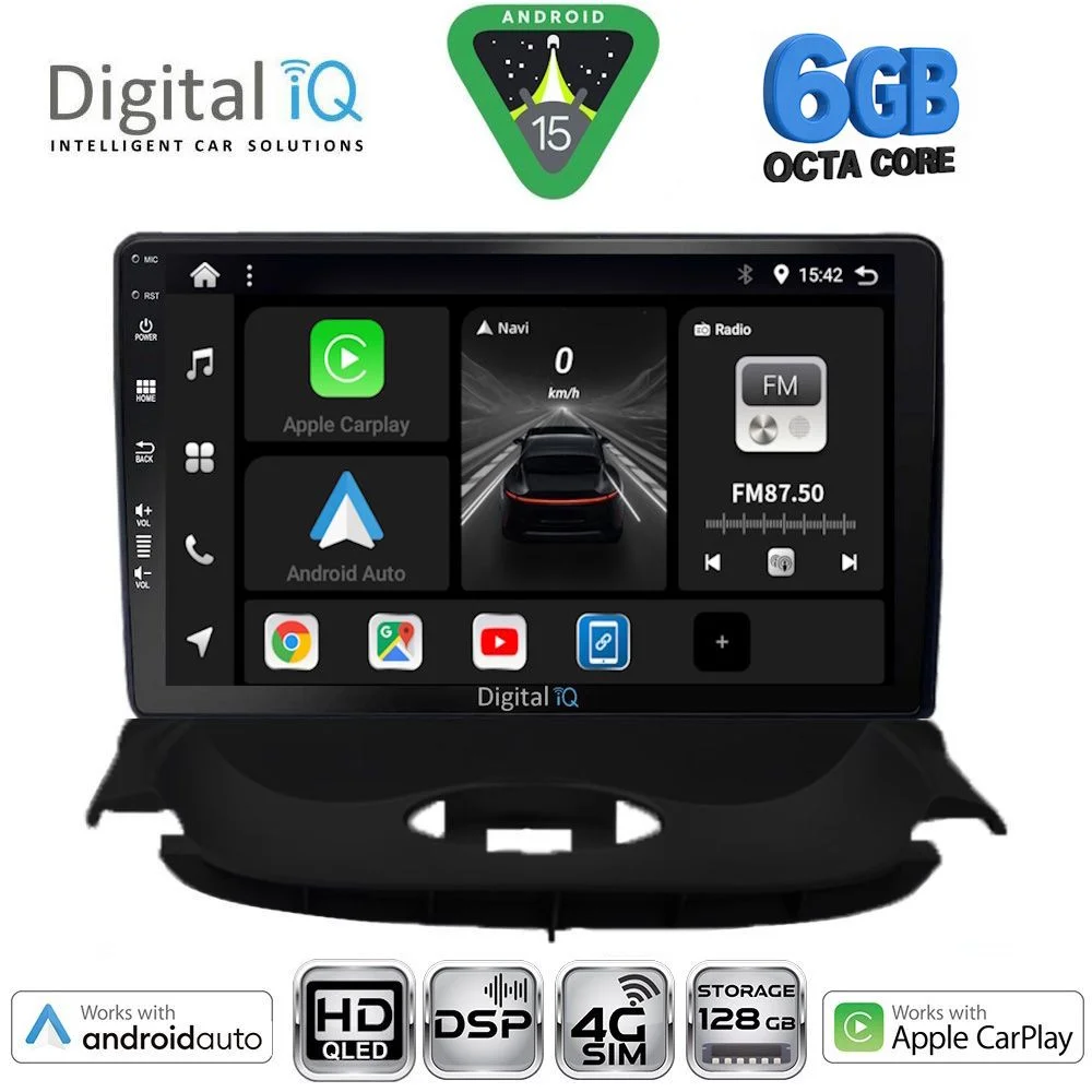 Φωτογραφία προϊόντος: DIGITAL IQ BXF 17505_CPAA (9inc) MULTIMEDIA TABLET for PEUGEOT 206 mod. 1998-2006