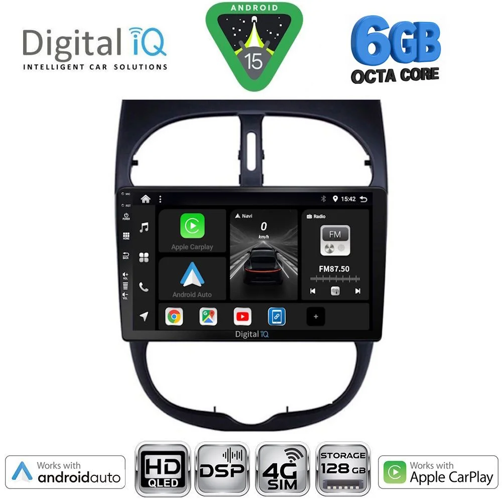 Φωτογραφία προϊόντος: DIGITAL IQ BXF 17506_CPAA (9inc) MULTIMEDIA TABLET for PEUGEOT 206 mod. 1998-2006
