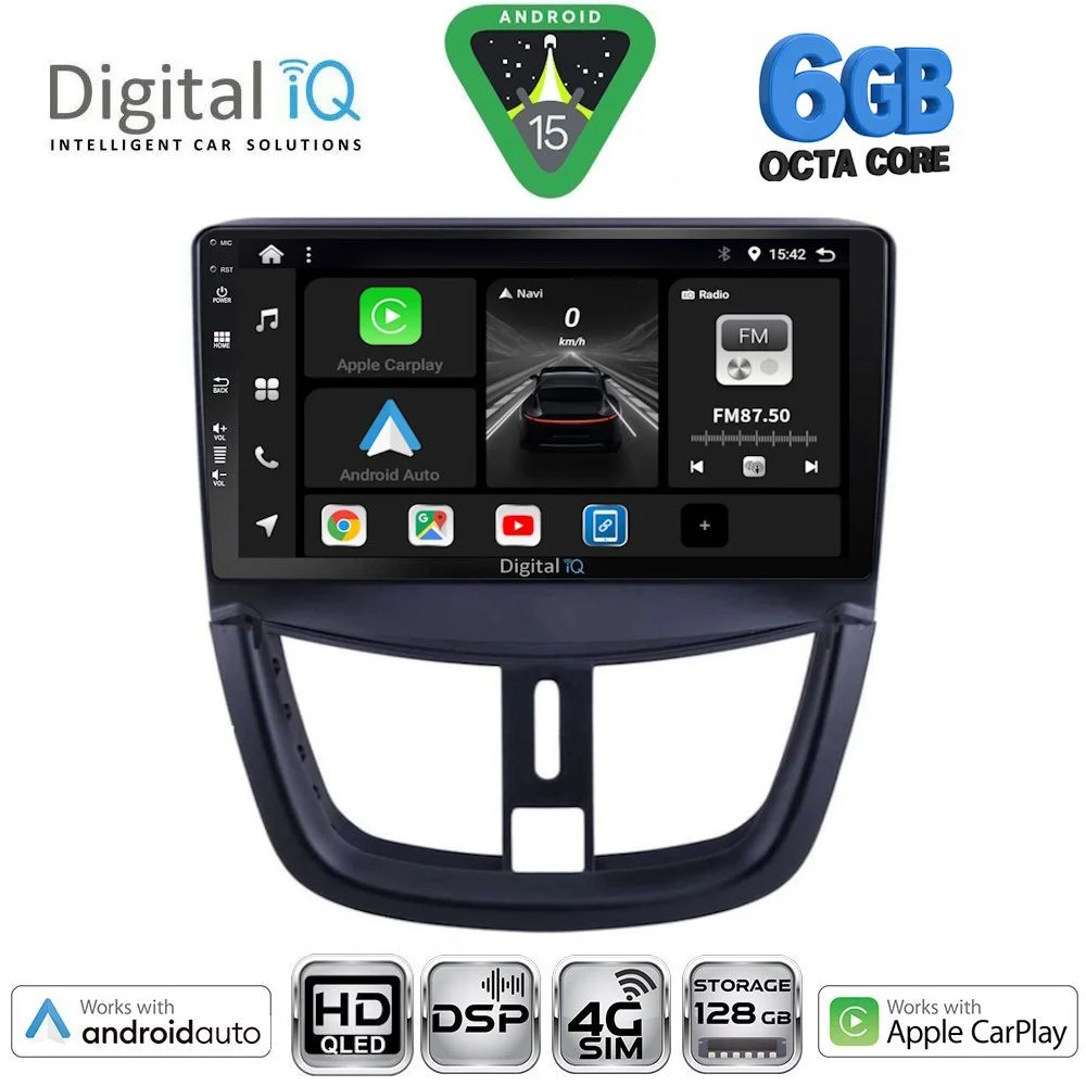 Φωτογραφία προϊόντος: DIGITAL IQ BXF 17507_CPAA (9inc) MULTIMEDIA TABLET for PEUGEOT 207 mod. 2007-2014
