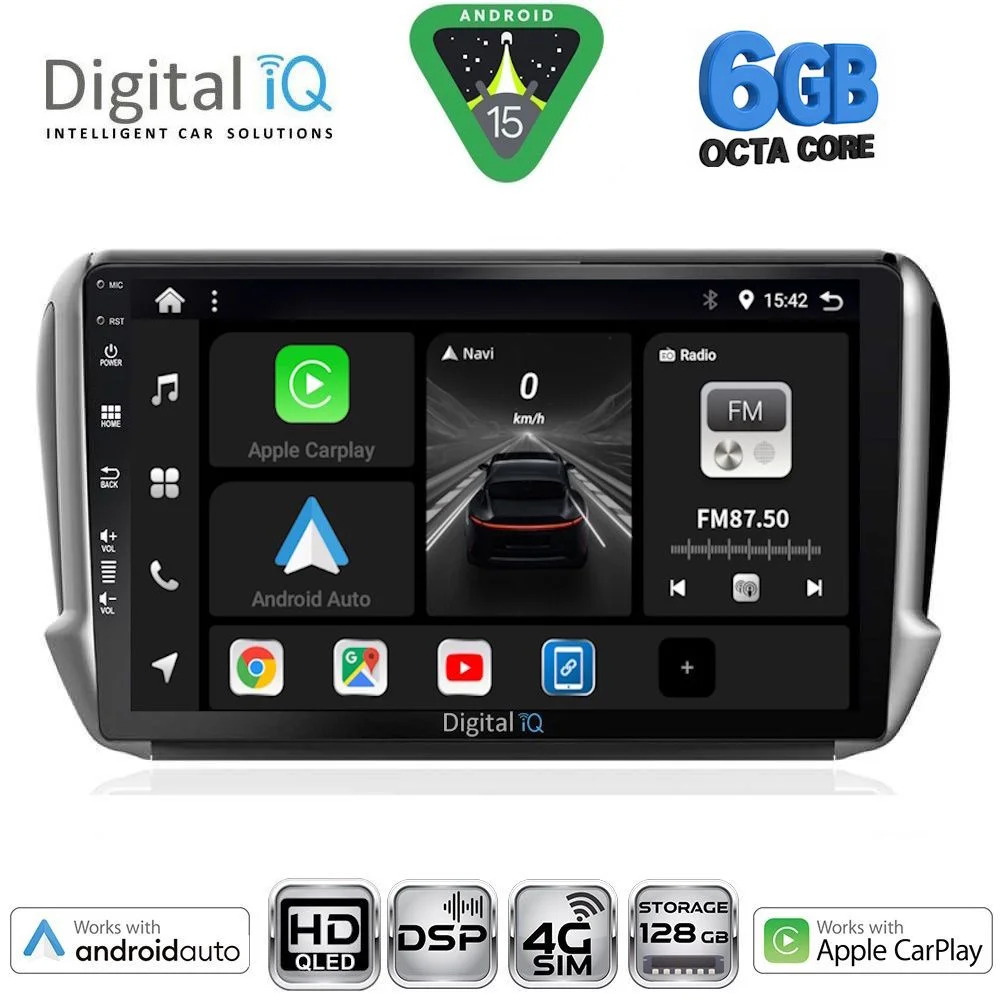Φωτογραφία προϊόντος: DIGITAL IQ BXF 17508_CPAA (10inc) MULTIMEDIA TABLET for PEUGEOT 208-2008 mod. 2012-2021