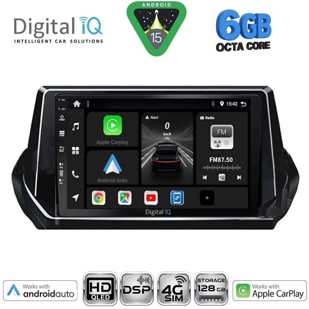 Φωτογραφία προϊόντος: DIGITAL IQ BXF 17509_CPAA (9inc) MULTIMEDIA TABLET for PEUGEOT 208 – 2008 mod. 2021-2026