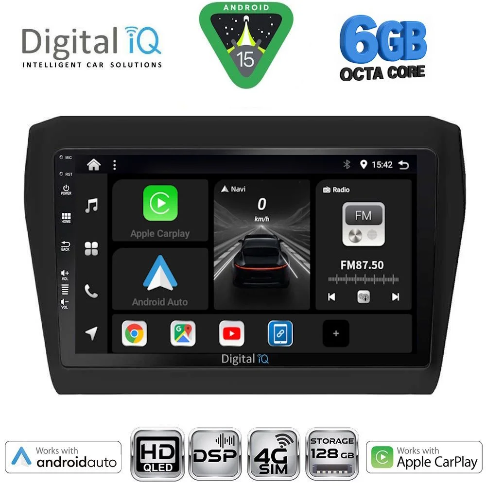 Φωτογραφία προϊόντος: DIGITAL IQ BXF 17686_CPAA (9inc) MULTIMEDIA TABLET for SUZUKI SWIFT mod. 2017-2026