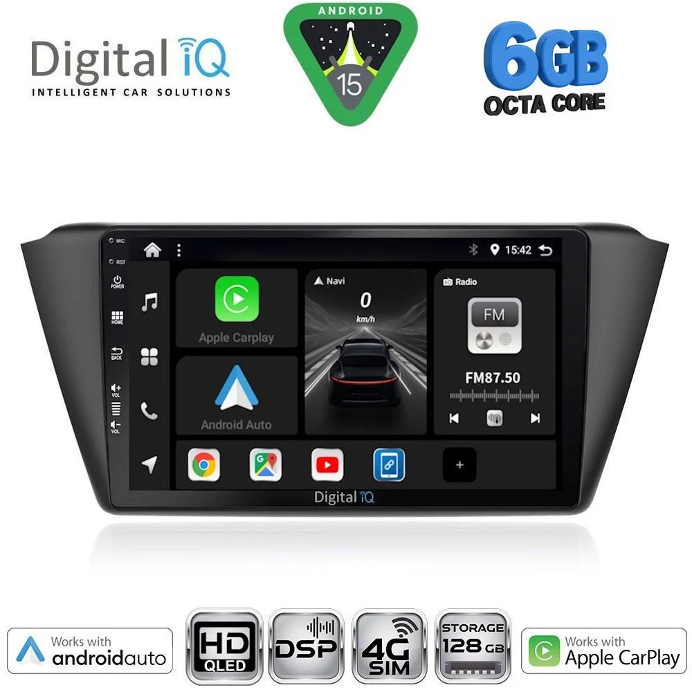Φωτογραφία προϊόντος: DIGITAL IQ BXF 17582_CPAA (9inc) MULTIMEDIA TABLET for SKODA FABIA mod. 2015-2022