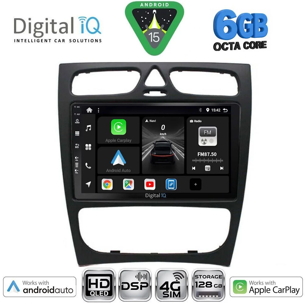 Φωτογραφία προϊόντος: DIGITAL IQ BXF 17402_CPAA (9inc) MULTIMEDIA TABLET for MERCEDES C (W203) mod. 1999-2004