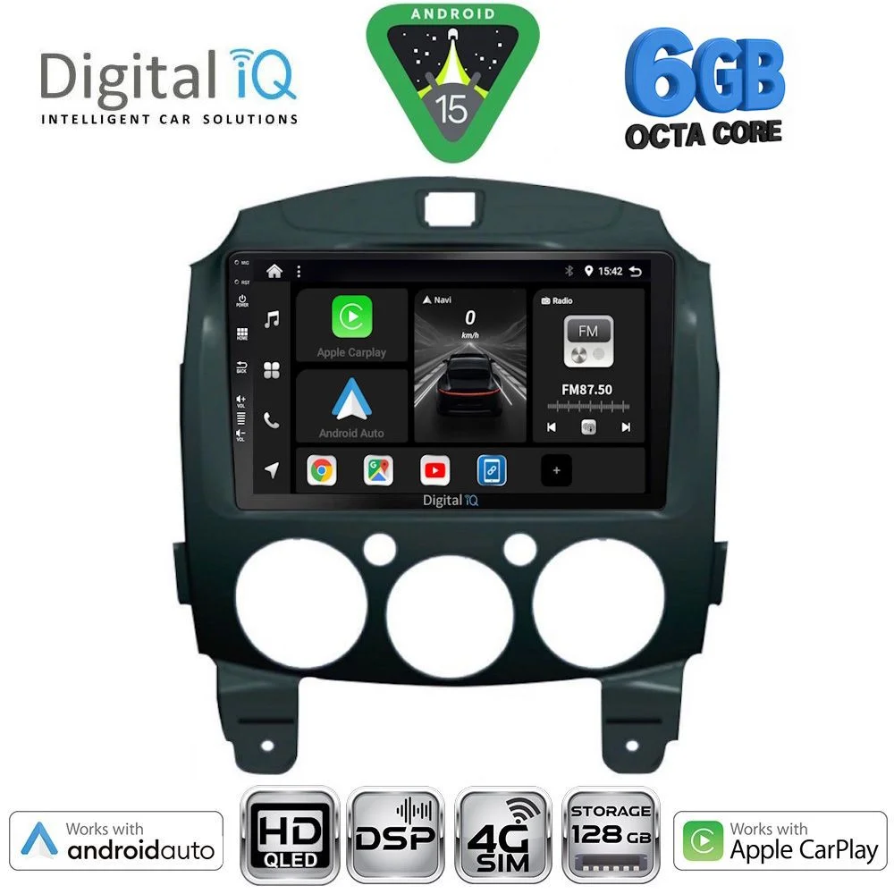 Φωτογραφία προϊόντος: DIGITAL IQ BXF 17361_CPAA (9inc) MULTIMEDIA TABLET for MAZDA 2 mod. 2007-2014