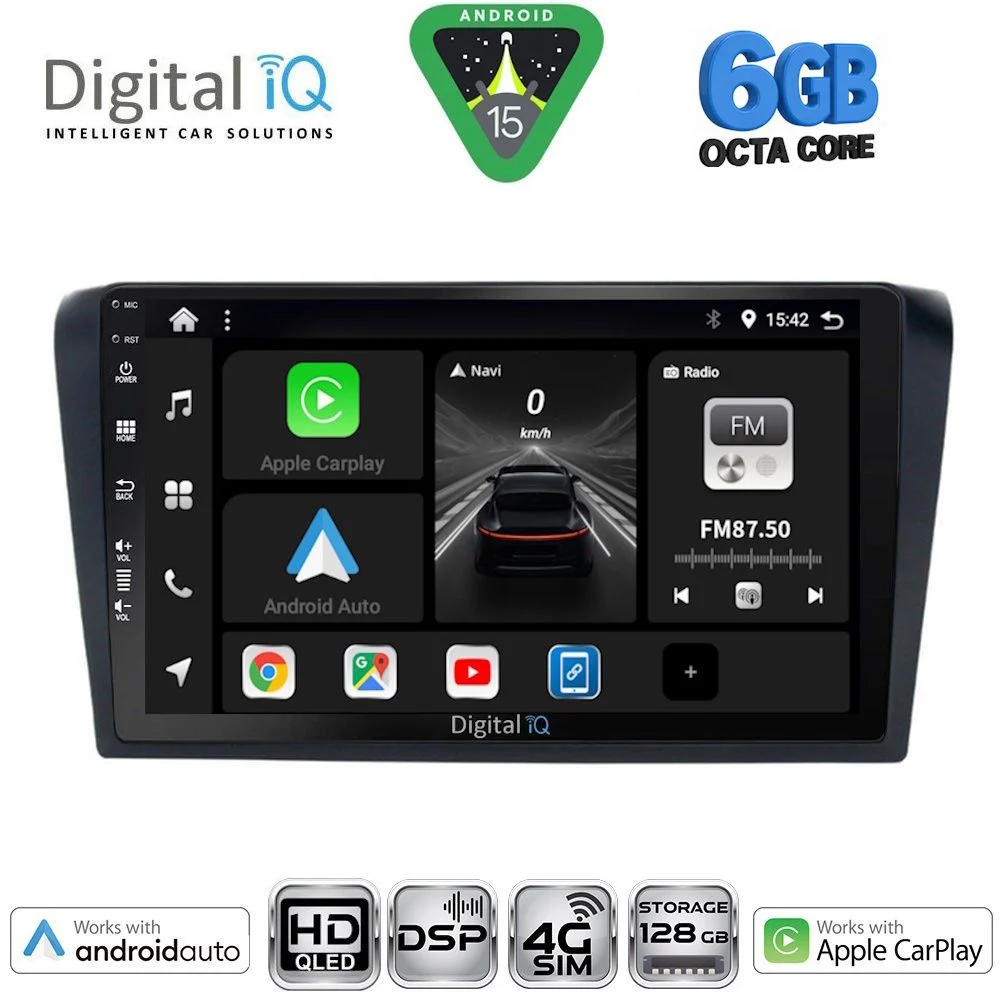 Φωτογραφία προϊόντος: DIGITAL IQ BXF 17365_CPAA (9inc) MULTIMEDIA TABLET for MAZDA 3 mod. 2003-2008