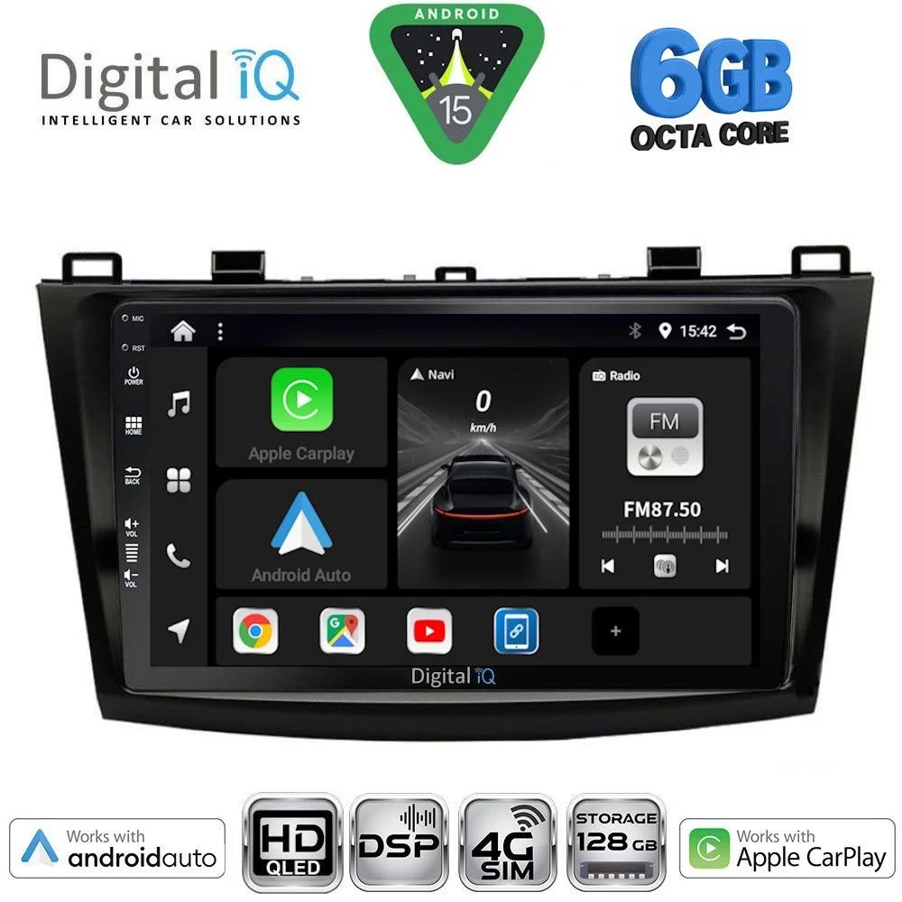 Φωτογραφία προϊόντος: DIGITAL IQ BXF 17366_CPAA (9inc) MULTIMEDIA TABLET for MAZDA 3 mod. 2009-2014