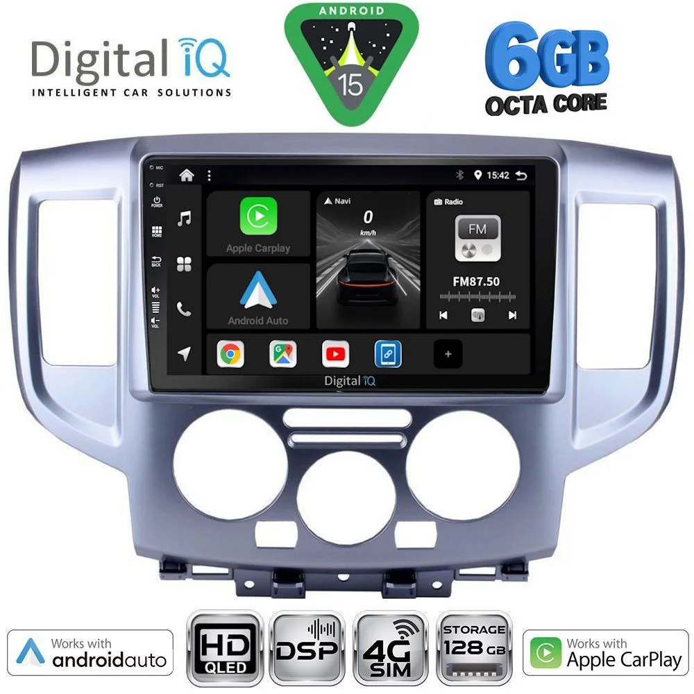 Φωτογραφία προϊόντος: DIGITAL IQ BXF 17458SL_CPAA (9inc) MULTIMEDIA TABLET for NISSAN NV 200 mod. 2009-2020 (SILVER)