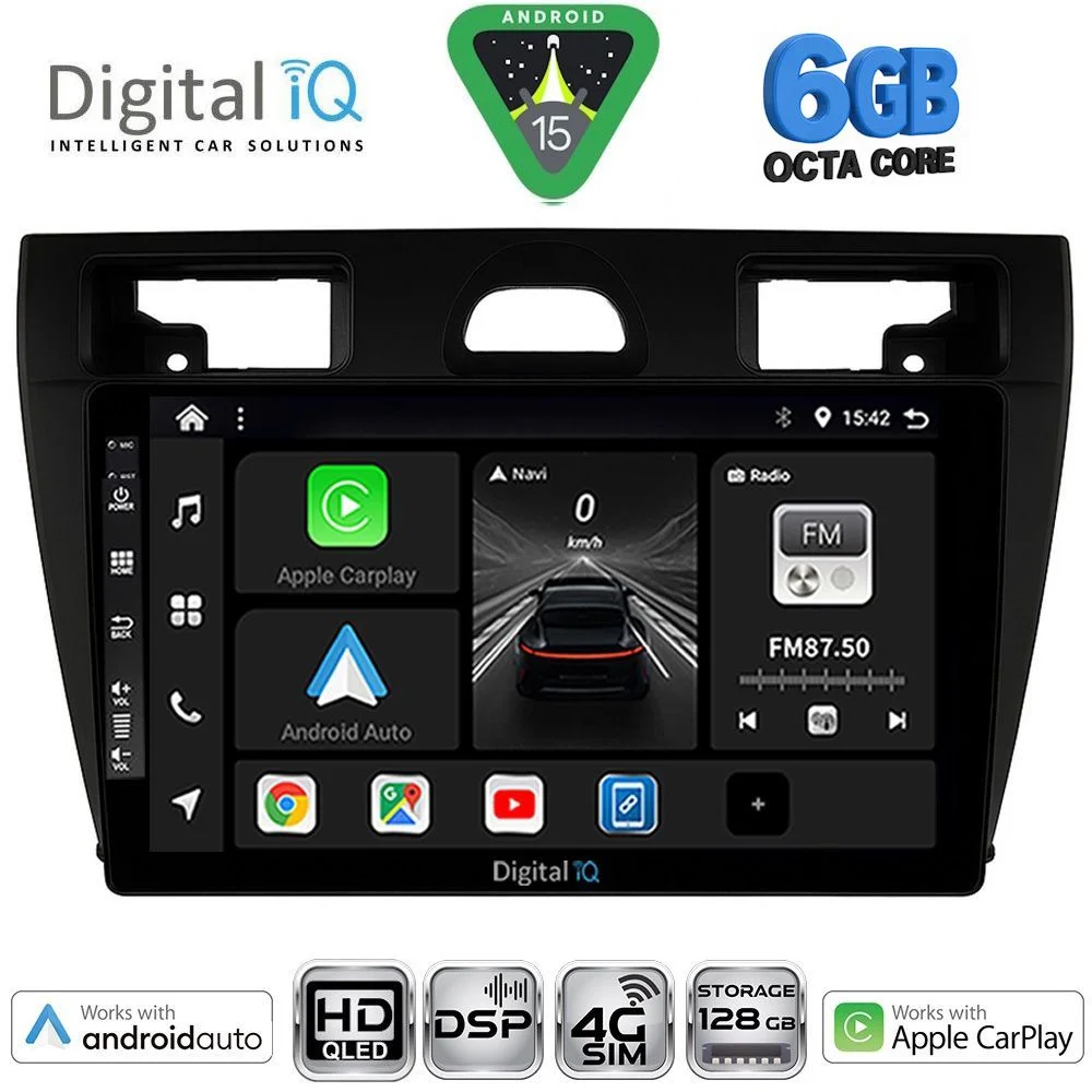 Φωτογραφία προϊόντος: DIGITAL IQ BXF 17153BL_CPAA (9inc) MULTIMEDIA TABLET for FORD FIESTA mod. 2005-2008 (BLACK)