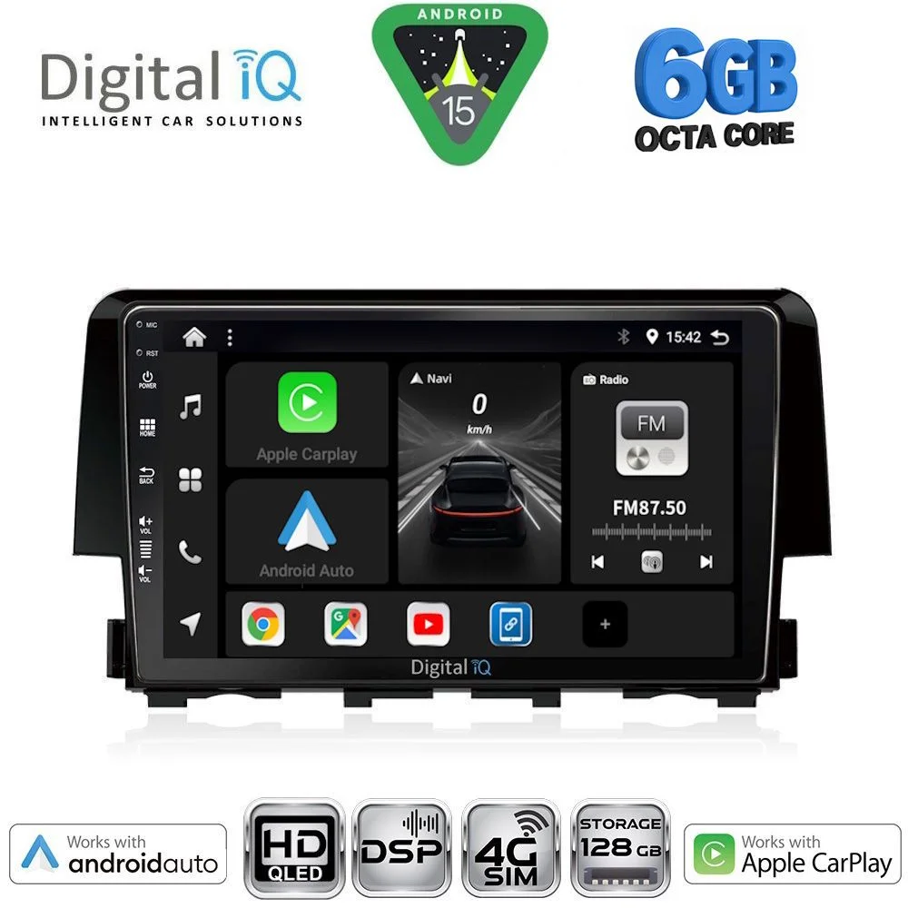 Φωτογραφία προϊόντος: DIGITAL IQ BXF 17191_CPAA (9inc) MULTIMEDIA TABLET for HONDA CIVIC mod. 2016-2021
