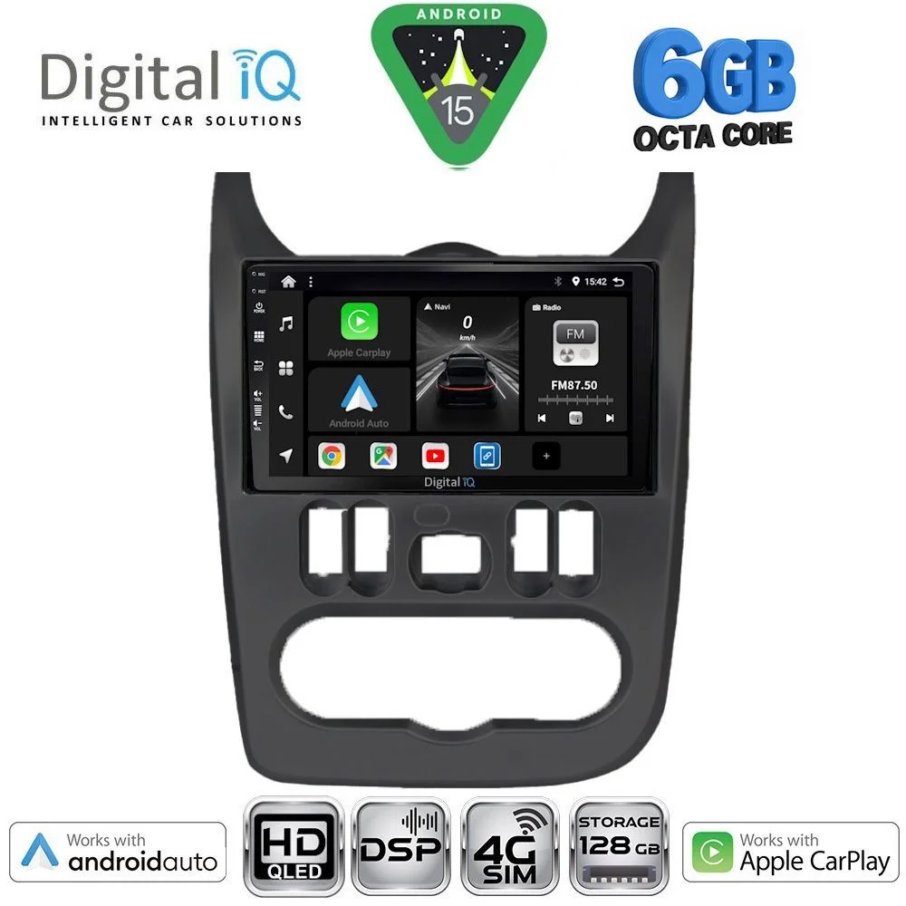 Φωτογραφία προϊόντος: DIGITAL IQ BXF 17101BL_CPAA (9inc) MULTIMEDIA TABLET for DACIA DUSTER – LOGAN – SANDERO mod. 2006-2012 (BLACK)