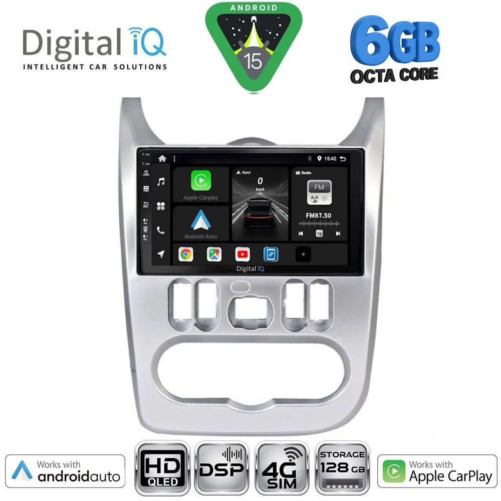 Φωτογραφία προϊόντος: DIGITAL IQ BXF 17101SL_CPAA (9inc) MULTIMEDIA TABLET for DACIA DUSTER – LOGAN – SANDERO mod. 2006-2012 (SILVER)