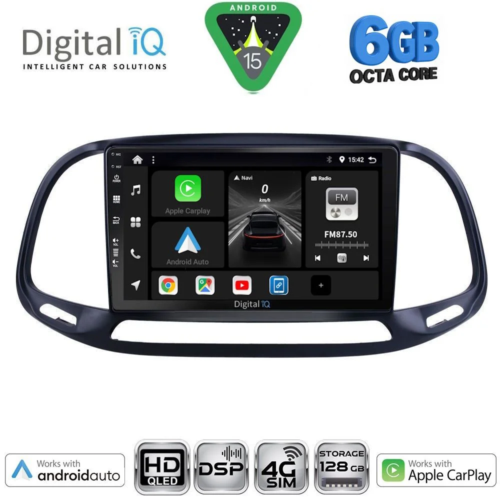 Φωτογραφία προϊόντος: DIGITAL IQ BXF 17138_CPAA (9inc) MULTIMEDIA TABLET for FIAT DOBLO – OPEL COMBO mod. 2015-2018
