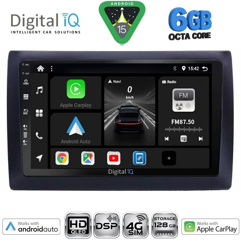 Φωτογραφία προϊόντος: DIGITAL IQ BXF 17145_CPAA (9inc) MULTIMEDIA TABLET for FIAT STILO mod. 2001-2007